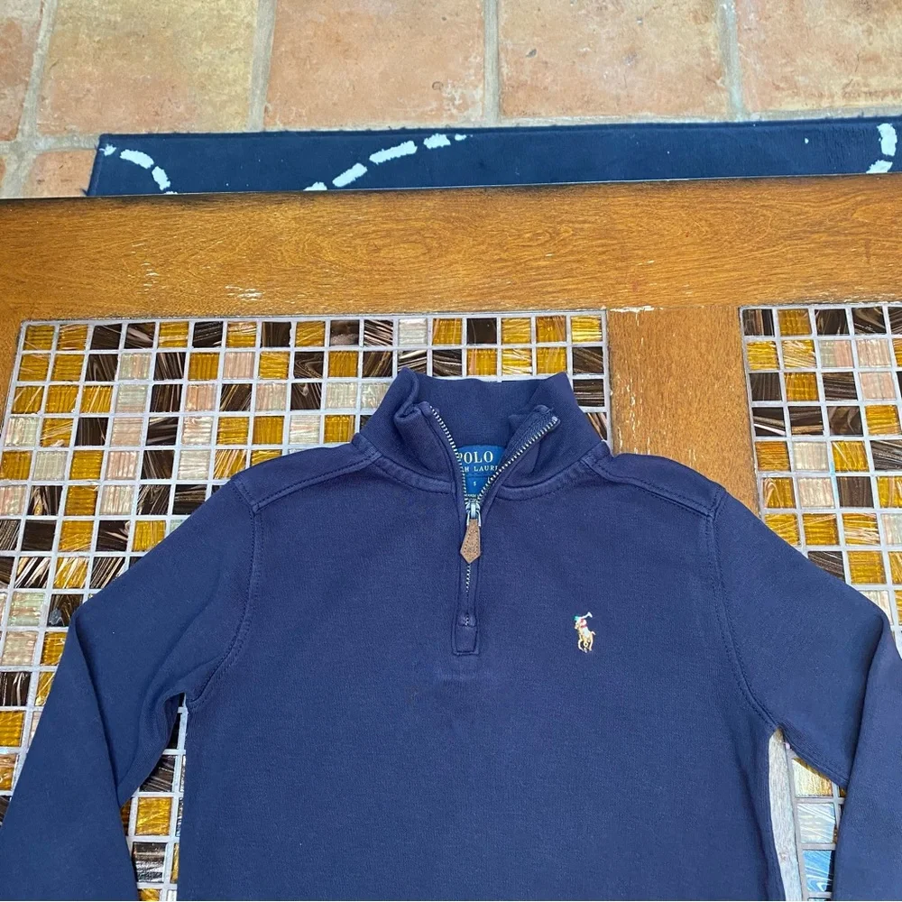 Ralph Lauren Interlock Quarter Zip Boys Pullover